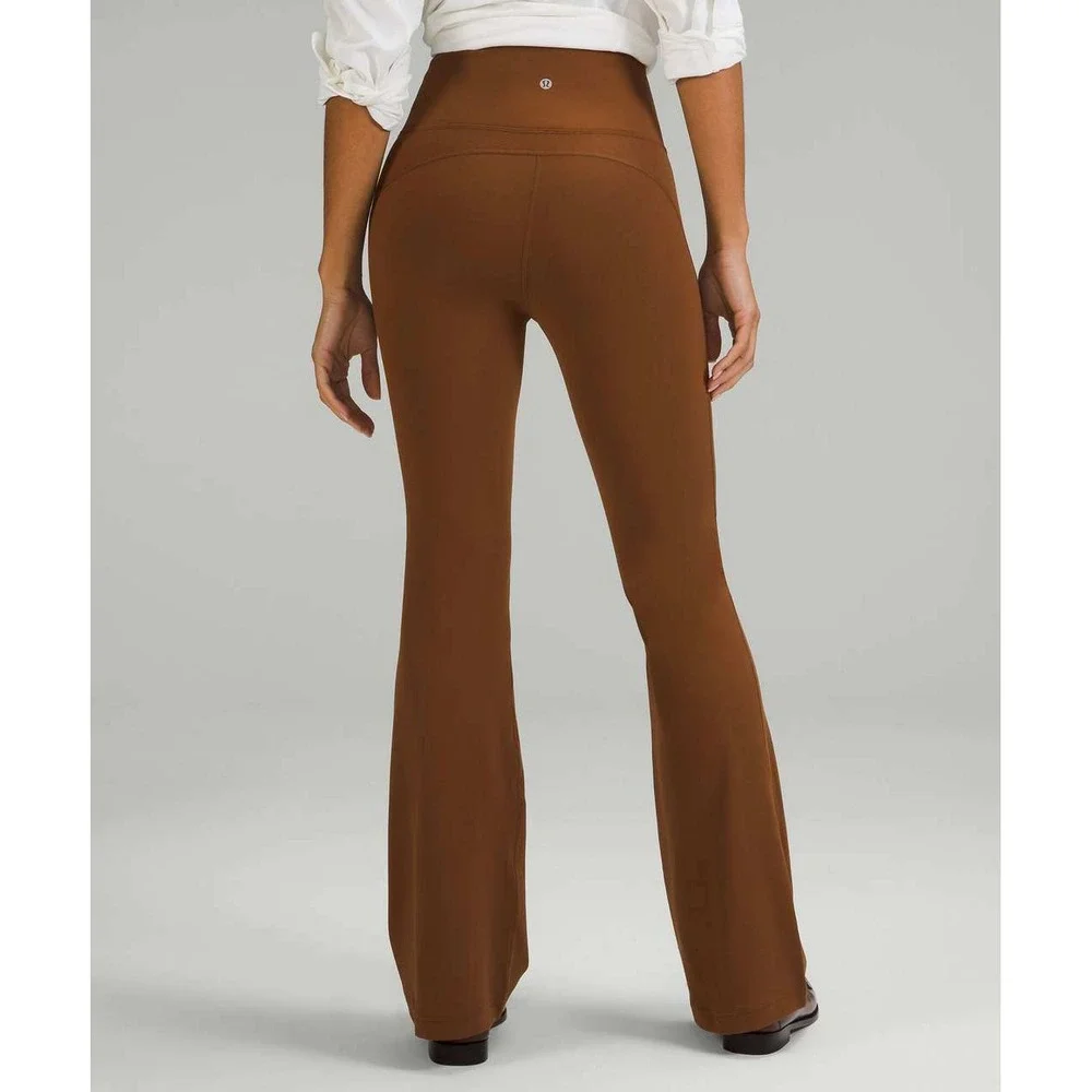 Lululemon Groove Super High Rise Flared Pant Roasted Brown‎ Size 6